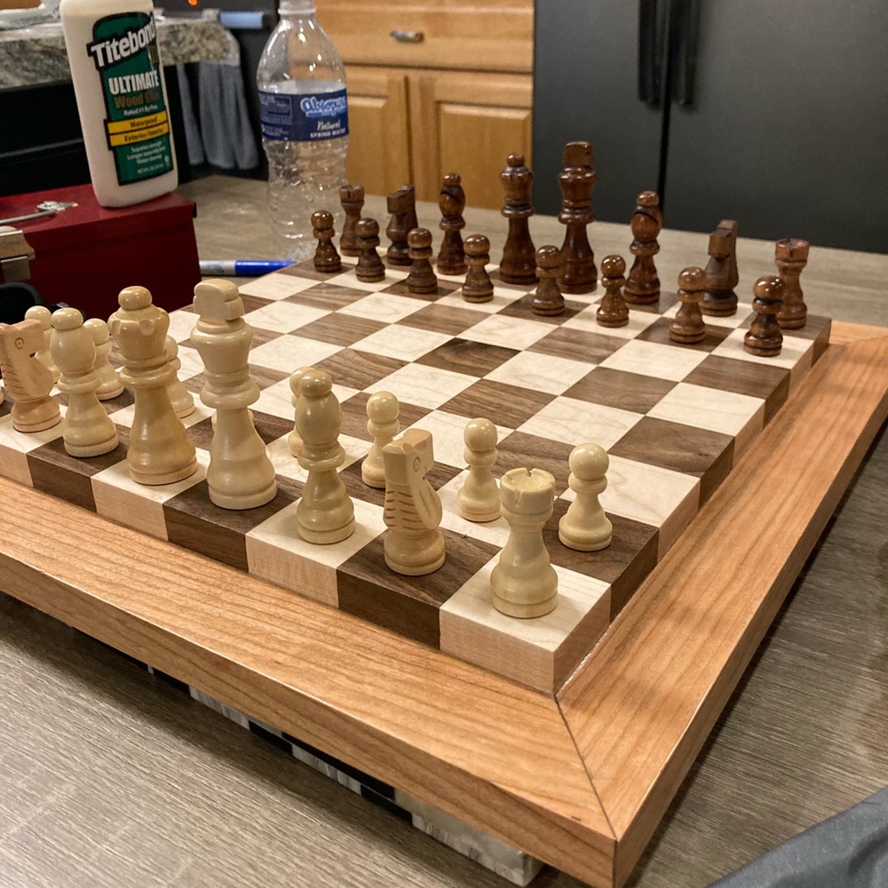 Handcrafted chessboard